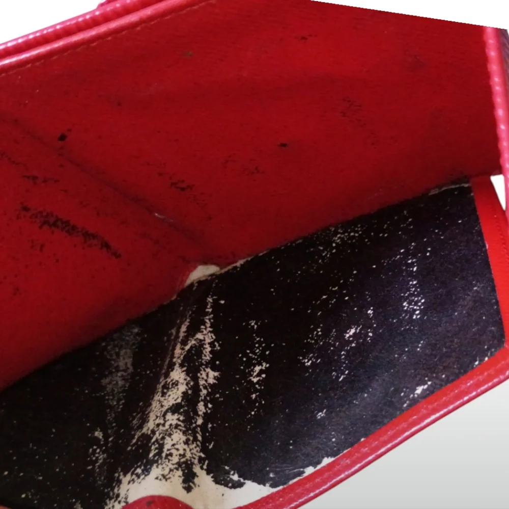 Preloved Louis Vuitton Red Women's Epi Wallet With COA - Picture 8 of 10